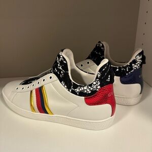 NEW Women’s Gucci Ace Lace Sylvie Web Accent Shoes